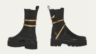 Rene Caovilla Leather Snake Chelsea Boots (Image via Bergdorf Goodman)